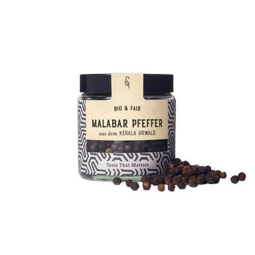 Malabar Pfeffer schwarz (ganz) - Bio (55 g)