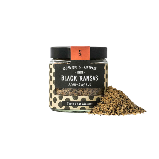 Black Kansas Pfeffer BBQ Rub - Bio (75 g)